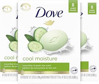Dove Skin Care Beauty Bar For Softer Skin Cucumber And Green Tea More Moisturizing Than Bar Soap 3.75 oz 24 bars