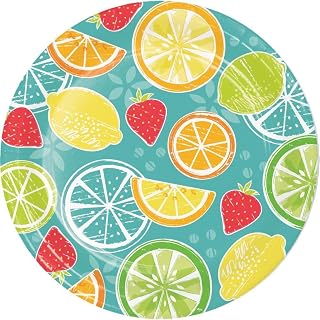 Creative Converting Tutti Frutti Vibrant Summer Paper Plates, 8 Count