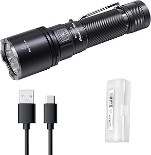 Fenix C7 Pro 4600 Lumen USB-C Rechargeable Work Flashlight, Magnetic Base, Long Runtime, Wide Beam LED, 20W Fast Charging, IP68 Waterproof, for Jobsite, Security, Emergency with Lumentac Organizier