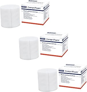 Special 1 Pack of 3 - CompriFoam Bandage - Jobst - 10cm x 2.5m x 0.4cm White