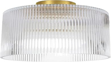 Nadine 1 Light 11.75" Dia.Flush Mount - Aged Brass