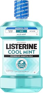 Listerine Cool Mint Alcohol Free Mouthwash, Mild Mint, 50.7 fl. oz/1.5L