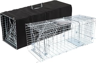 JT Eaton 24" Humane Live Catch Trap with Black Protective Cage Cover