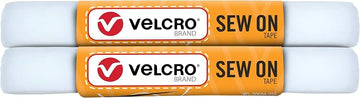 VELCRO Brand Sew On Tape for Fabrics, 5 Ft x 3/4 in, White | For Clothing And Crafts; Substitute For Snaps And Buttons; Cut To Length For Costumes, Repairs And DIY Projects