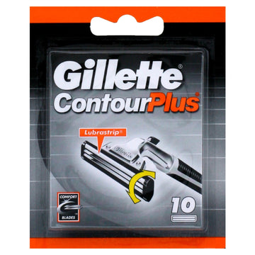 Original Contour Plus Cartridges - 10 Pack by Gillette – 1 Count (Pack of 10), Pack of 2, Model 5841821207
