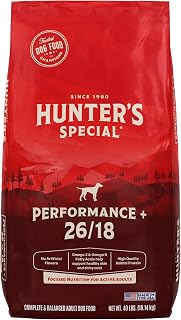 Hunters Special Performance Plus Dog Food 26/18 - Focused Nutrition for Active Adult Dogs, 40 lbs.