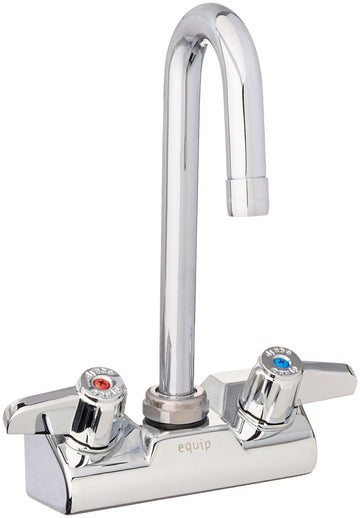 Equip Brass 4" Wall Mount Faucet with 3" Swivel Gooseneck by T&S Brass – Brass, Model 5F-4WLX03
