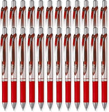 Pentel EnerGel XM BL77 - Retractable Liquid Gel Ink Pen - 0.7mm - 54% Recycled - Red - Set of 24