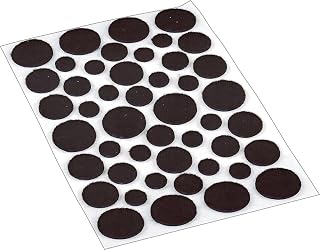 Shepherd Hardware Adhesive Felt Surface Protection Pads, Assorted Sizes, Brown - 2 Packs of 46 Count = 92 Count
