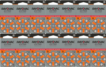 Extra Hearing Aid Batteries by Rayovac – Pack of 80, Model Hengulus