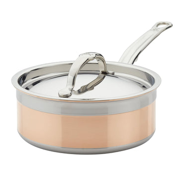 CopperBond Collection - 100% Pure Copper Sauce Pan by Hestan – 2 Quarts, Copper, Model 31594