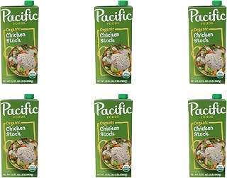 Pacific Foods Organic Chicken Stock, 32 oz Carton (Pack of 6)