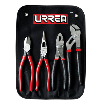 Tweezers Set by Urrea – 11.2"L x 13.7"W x 8.7"H, Plastic, Black/Red, Model J200G