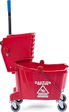 Carlisle FoodService Products 26 Qt Mop Bucket with Side Wringer, Red