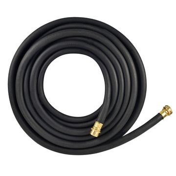 Premium Rubber Garden Hose by Flexon – 25ft, Rubber, Black, Model PH5825CN