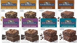 Ghirardelli Premium Brownie Mix Variety Pack – 2 Each of Dark Chocolate (20 oz), Chocolate Caramel Turtle (18.5 oz), Supreme (18.75 oz) & Ultimate Chocolate (19 oz), 8 Count (Variety Pack)