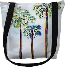 Betsy Drake TY1106S 13 x 13 in. Three Palms Small Tote Bag