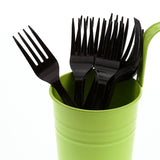 AmerCareRoyal Heavy Weight Unwrapped Disposable Polystyrene Plastic Forks for Restaurants and Catering – Paper, Black, Pack of 1000, Model S1601B-C