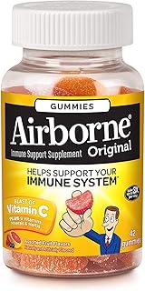 Airborne Assorted Fruit Flavored Gummies, 42 count - 750mg of Vitamin C and Minerals & Herbs Immune Support (Packaging May Vary) ( Pack of 2)