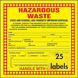 AccuformNMC (California) Hazardous Waste Label Adhesive-Poly