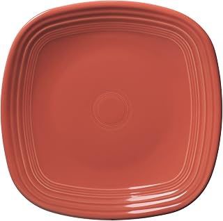 Homer Laughlin Fiesta 10-3/4-Inch Square Dinner Plate, Flamingo