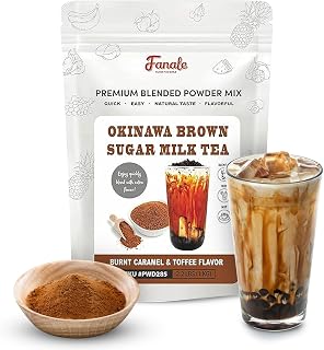 Fanale Premium Okinawa Brown Sugar Milk Tea Flavoring Powder | Perfect for Baking, Smoothies, Desserts and Drinks | Instant Flavoring Powder for Boba Milk Tea - 2.2 lb 1kg | PWD285