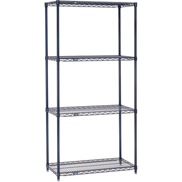 Nexelon Wire Shelving – 4, Alloy Steel, Blue, Model 18246N