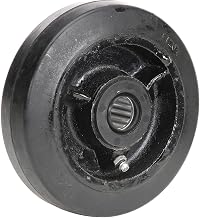 Global Industrial 6" x 2" Mold-On Rubber Wheel, 1/2" Axle, 1/Pk