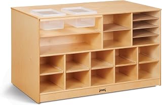Jonti-Craft Mobile Twin Storage Island without Trays