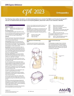 Orthopaedics (CPT 2023 Express Reference Coding Card)