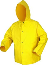 MCR Safety 800JHX2 Concord Neoprene/Nylon Flame Resistant Jacket with Attached Hood, Yellow, 2X-Large