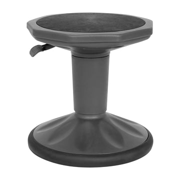 Kids 14-18 in Adjustable Stool with Non-Skid Bottom by Flash Furniture – Set of 1, Rubber, Polypropylene, Thermoplastic, Grey, Model AY-9001S-GY-GG