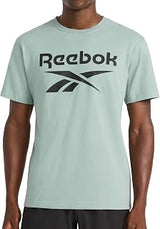 Reebok Men's Core Short Sleeve Crewneck T-Shirt, Standard Fit, Lightweight Cotton-Poly Jersey Fabric