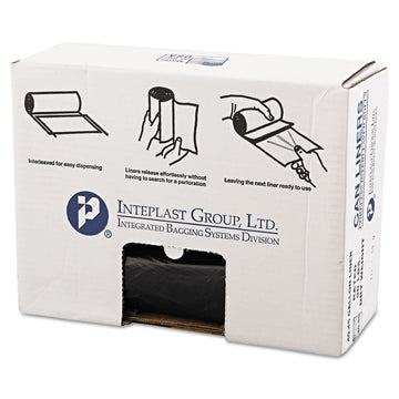 Group High-Density Commercial Can Liners Value Pack by Inteplast – 19.0 gallons, Foam, Black, Model IBS VALH4048K22