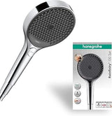 hansgrohe Rainfinity - shower head, hand shower round (⌀ 130 mm) with 3 sprays, with anti-limescale function, chrome, 26864000 - Packaging May Vary
