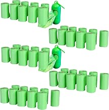 Buffalo Tools 50 Rolls (1000 bags) Standard Size Dog Waste Bags with 2 Leash Clip Dispensers