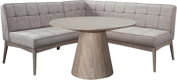 Sunny Designs Mia Mid-Century Modern Tufted Upholstered Corner Dining Nook Set