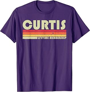 CURTIS Surname Funny Retro Vintage 80s 90s Birthday Reunion T-Shirt