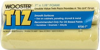 Wooster R730-7 TIZ Foam Roller Cover 1/8" Nap 2-Pack 7" Yellow