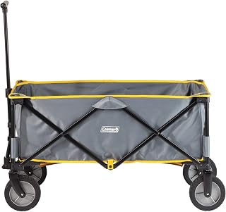 Coleman Portable Folding Utility Wagon with 5 Cubic Feet of Space & Reinforced Bottom Great for Camping Groceries Home Projects or Going to the Park & Beach Supports up to 150lbs