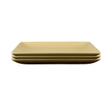 Square Plate by Elite Global Solutions – 9" sq., 50% Melamine 50% Bamboo, Rattan, Pack of 6, Model ECO99SQ-RT
