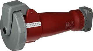 Hubbell HBL563C6W Connector, 4 Pole and 5 Wire, 63 amp, 220-415V, Watertight