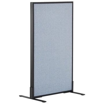 24-1/4"W x 42"H Freestanding Office Partition Panel by Global Industrial – Steel, Blue, Model 694655FBL