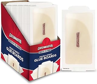 Catchmaster Compact Sticky Mouse & Insect Traps 75pk, Bulk Glue Boards | 3.5 x 7 Inch Glue Pads For Tight Places, Sticky Bug Traps Indoor For Home, Rodent Glue Boards For Behind Appliances & Corners