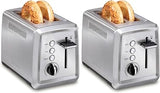 Hamilton Beach 2 Slice Toaster with Extra-Wide Slots,Bagel Setting,Toast Boost,Slide-Out Crumb Tray,Auto-Shutoff & Cancel Button,Defrost Function,Stainless Steel (22794),(Pack of 2)