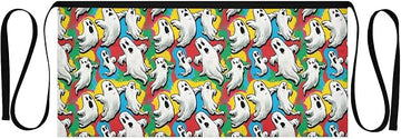 Kitchen Apron Cute Ghost | Unisex Server Apron with 3 Pockets, Adjustable for Waiters, Gardeners, Kitchen, BBQ, Painting and Restaurant Work