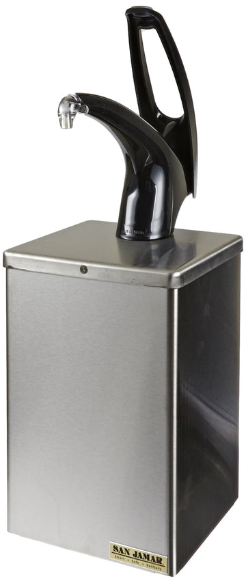 P4800 Stainless Steel Frontline Countertop Box System by San Jamar – 7.0 quarts, Stainless Steel, Stainless, Model P4800BK