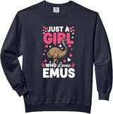 Emu Girl Vibes, Proud Emu Fan Comfort Colors Adult Sweatshirt