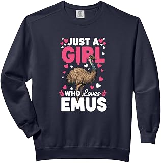Emu Girl Vibes, Proud Emu Fan Comfort Colors Adult Sweatshirt