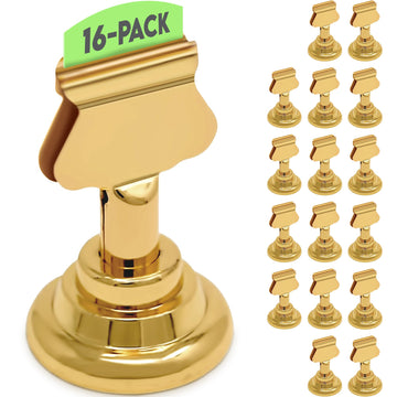 Gray Bunny Table Number Holders, Metal, 16 Pack, Gold